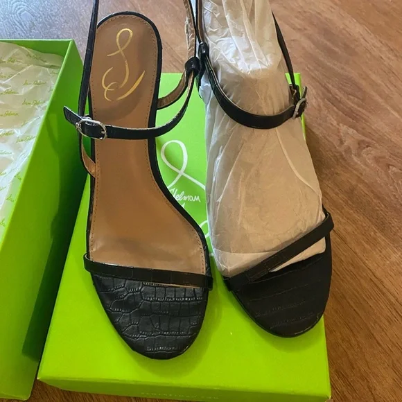 Sam Edelman Doran Black Strappy Heels - Picture 2 of 6